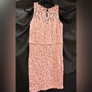 Elegant Pink Lace Dress Size 6